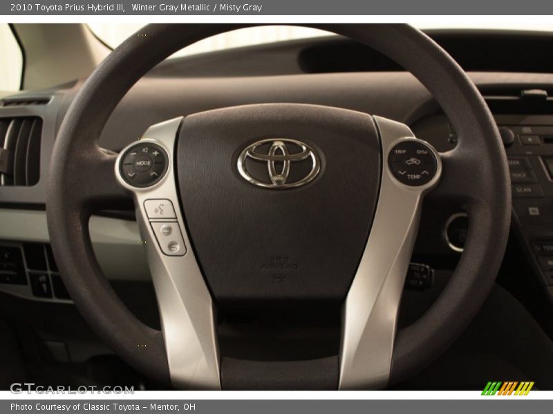 Winter Gray Metallic / Misty Gray 2010 Toyota Prius Hybrid III