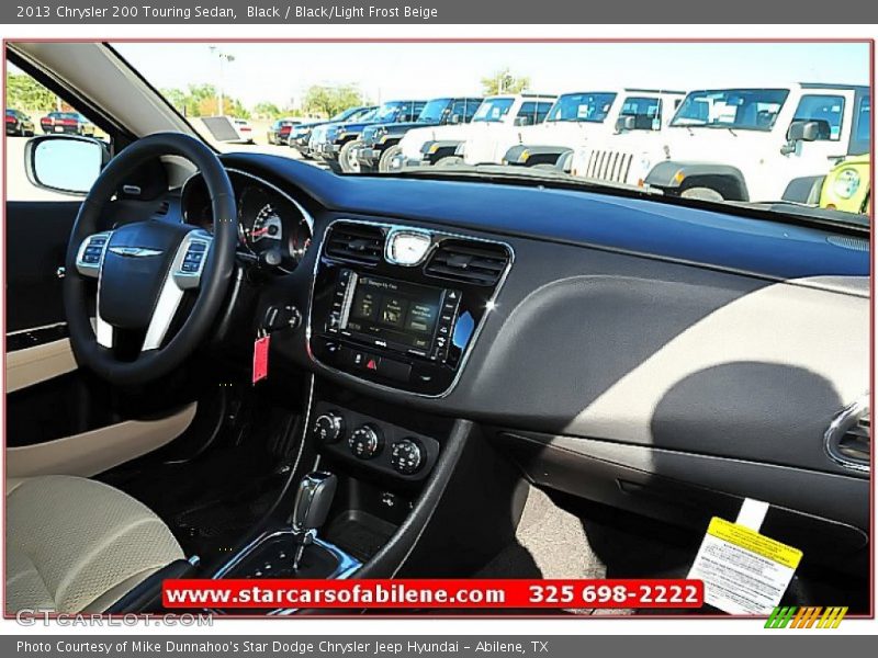 Black / Black/Light Frost Beige 2013 Chrysler 200 Touring Sedan