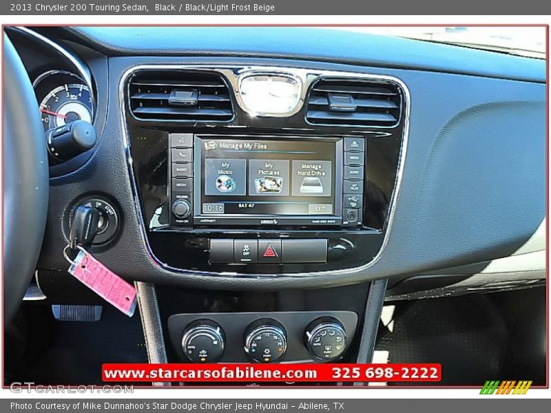 Black / Black/Light Frost Beige 2013 Chrysler 200 Touring Sedan