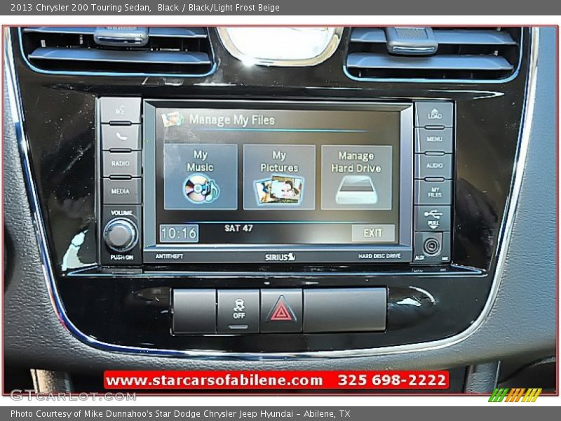 Black / Black/Light Frost Beige 2013 Chrysler 200 Touring Sedan