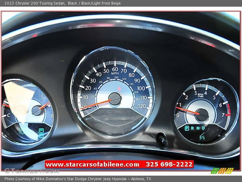 Black / Black/Light Frost Beige 2013 Chrysler 200 Touring Sedan