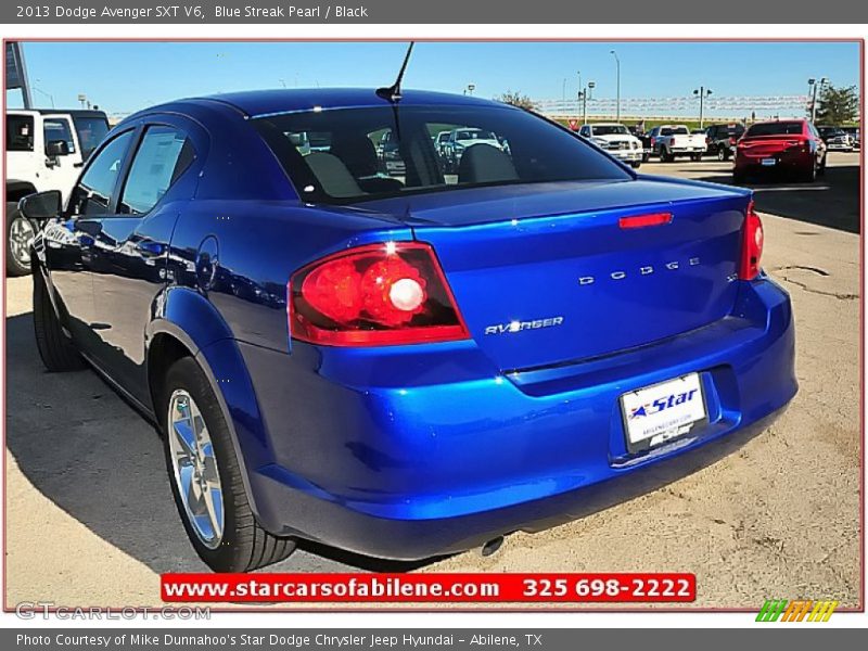 Blue Streak Pearl / Black 2013 Dodge Avenger SXT V6