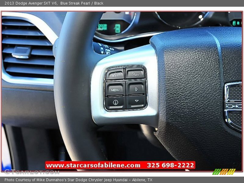 Blue Streak Pearl / Black 2013 Dodge Avenger SXT V6