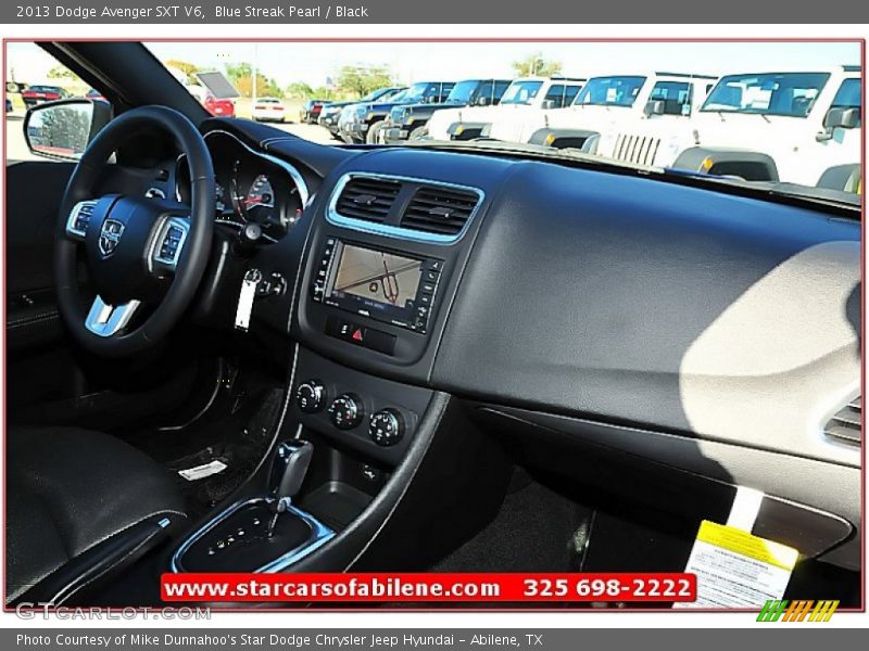 Blue Streak Pearl / Black 2013 Dodge Avenger SXT V6