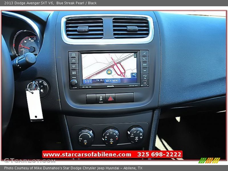 Blue Streak Pearl / Black 2013 Dodge Avenger SXT V6
