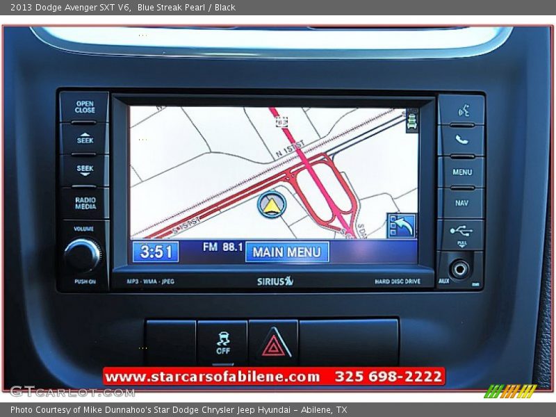 Blue Streak Pearl / Black 2013 Dodge Avenger SXT V6