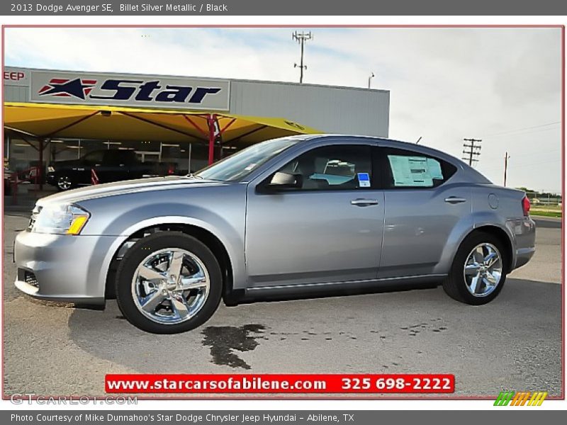 Billet Silver Metallic / Black 2013 Dodge Avenger SE