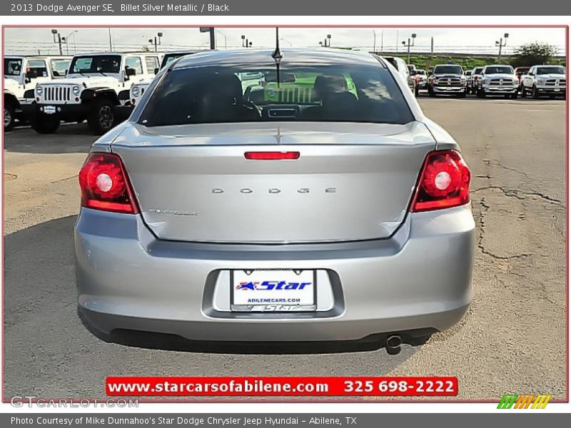Billet Silver Metallic / Black 2013 Dodge Avenger SE