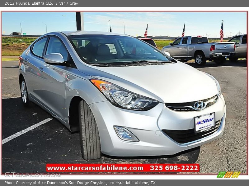 Silver / Gray 2013 Hyundai Elantra GLS