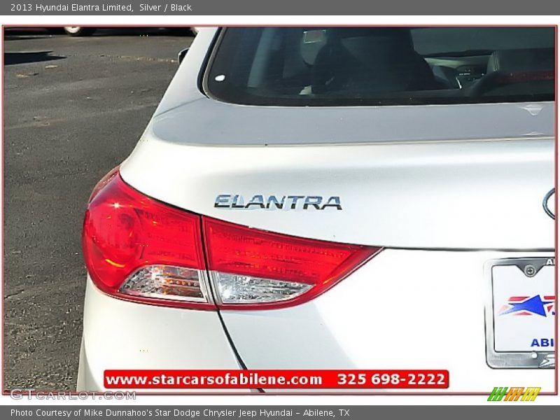 Silver / Black 2013 Hyundai Elantra Limited