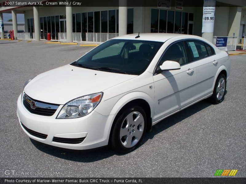 Cream White / Gray 2007 Saturn Aura XE