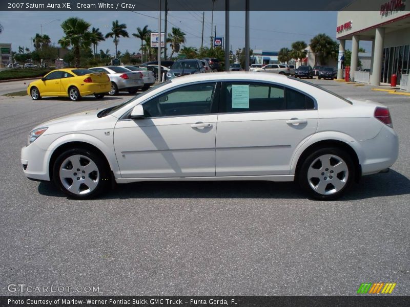 Cream White / Gray 2007 Saturn Aura XE