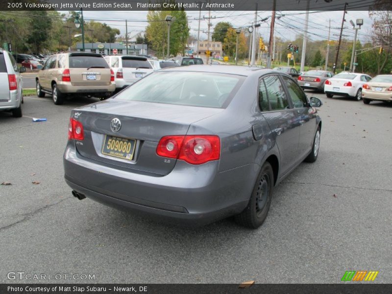 Platinum Grey Metallic / Anthracite 2005 Volkswagen Jetta Value Edition Sedan