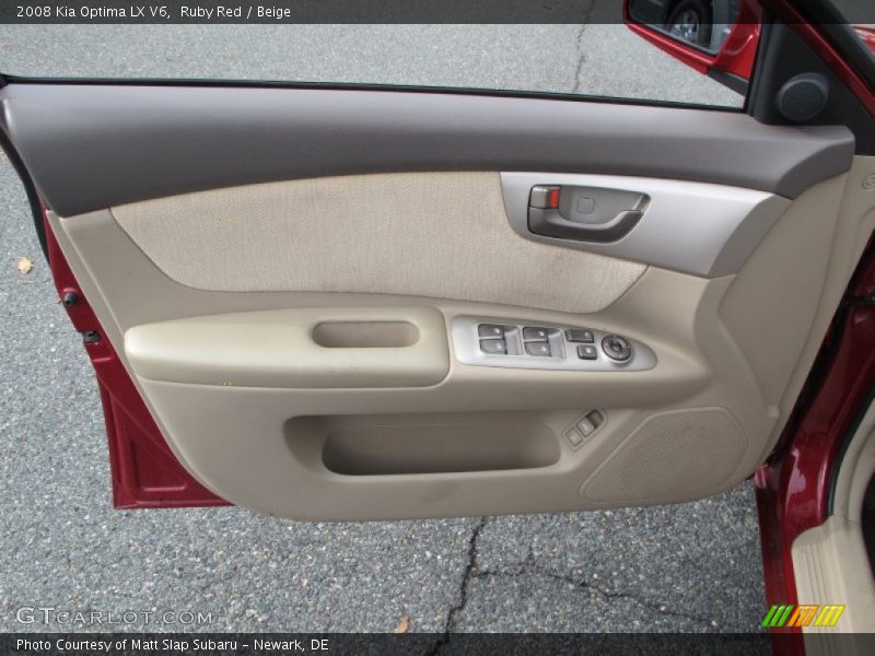 Ruby Red / Beige 2008 Kia Optima LX V6