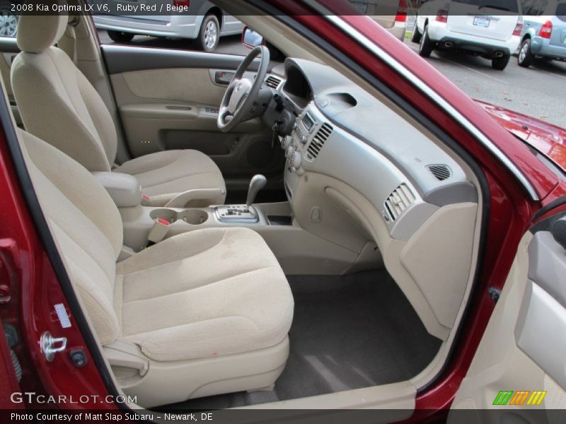 Ruby Red / Beige 2008 Kia Optima LX V6