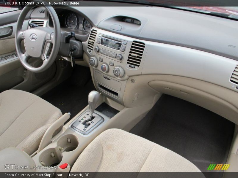 Ruby Red / Beige 2008 Kia Optima LX V6