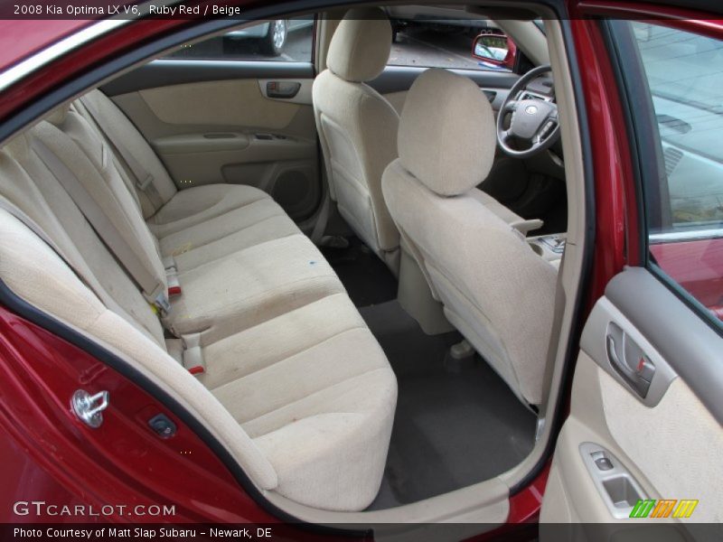 Ruby Red / Beige 2008 Kia Optima LX V6