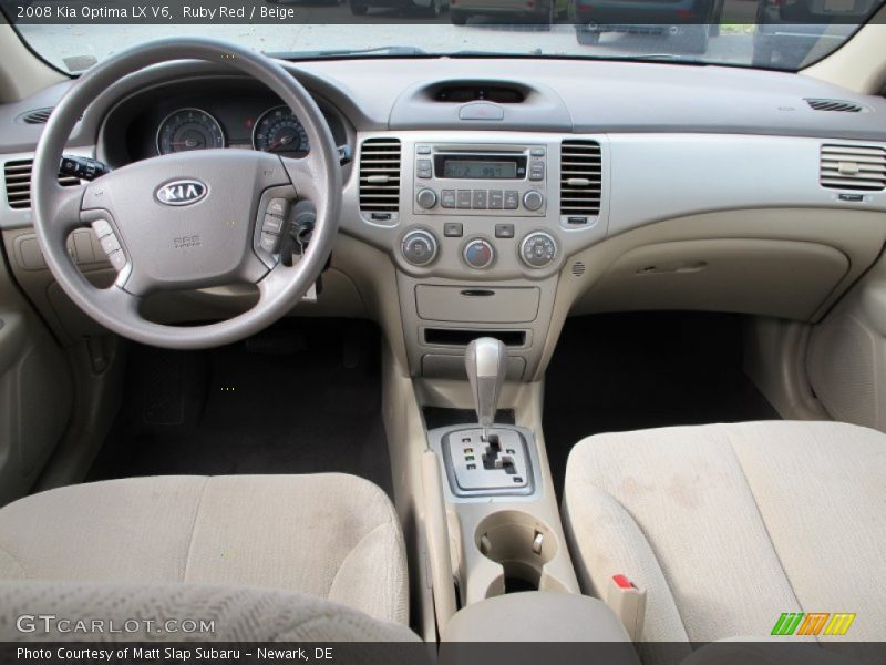 Ruby Red / Beige 2008 Kia Optima LX V6
