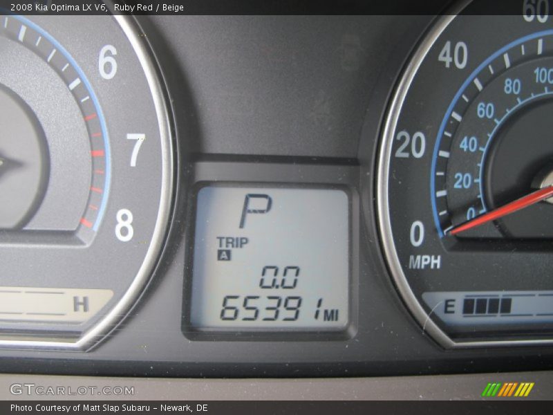 Ruby Red / Beige 2008 Kia Optima LX V6
