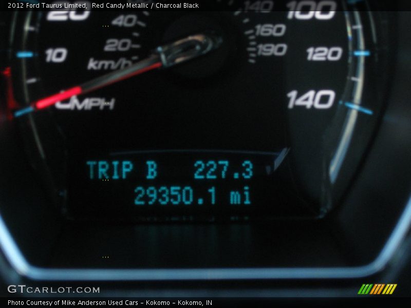 Red Candy Metallic / Charcoal Black 2012 Ford Taurus Limited