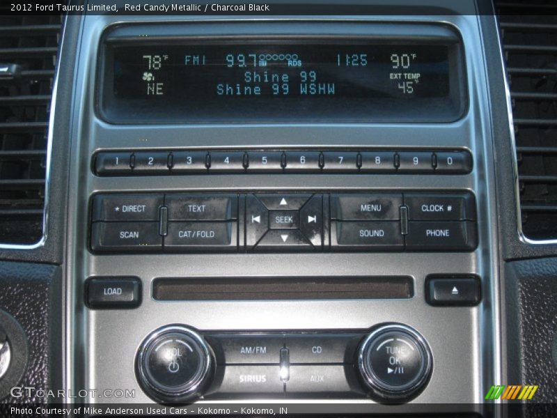Red Candy Metallic / Charcoal Black 2012 Ford Taurus Limited