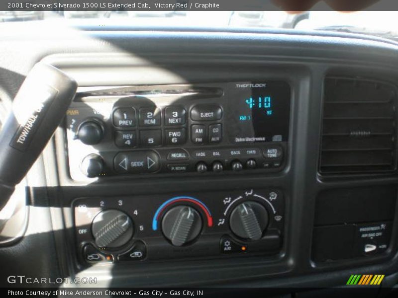 Victory Red / Graphite 2001 Chevrolet Silverado 1500 LS Extended Cab