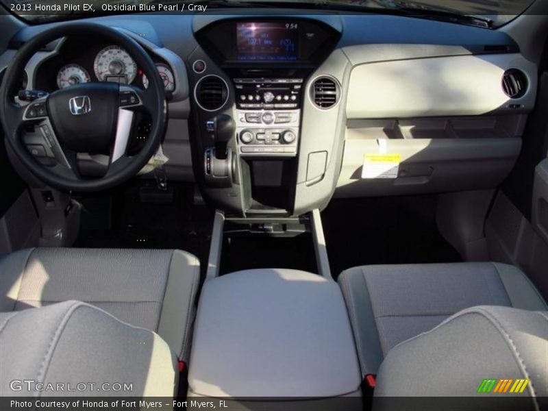 Obsidian Blue Pearl / Gray 2013 Honda Pilot EX