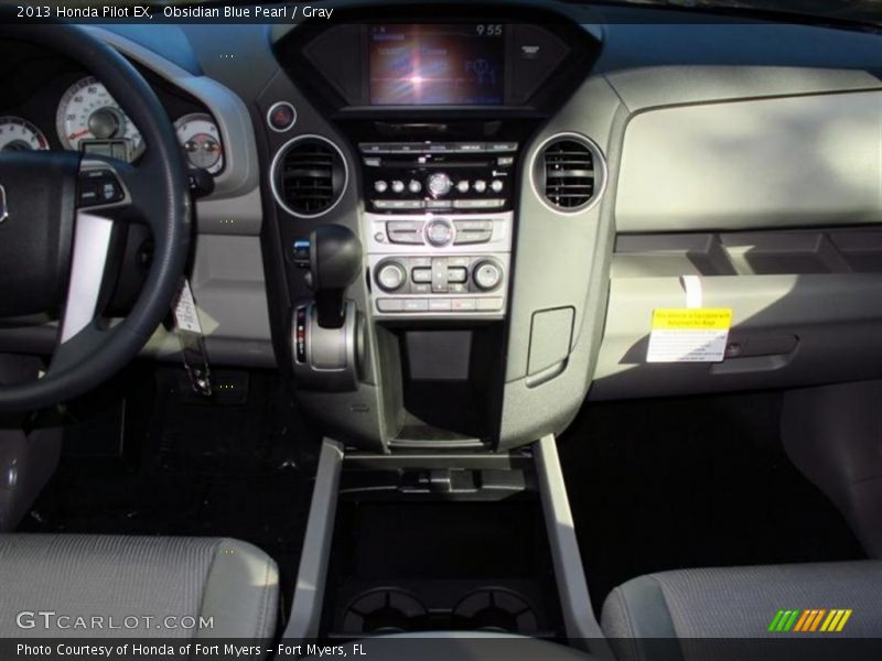 Obsidian Blue Pearl / Gray 2013 Honda Pilot EX