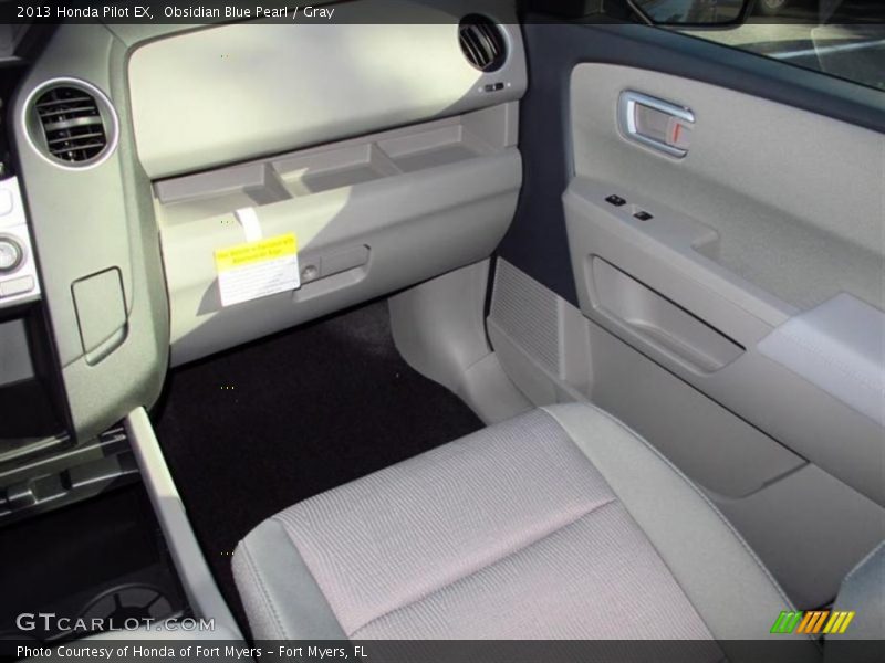 Obsidian Blue Pearl / Gray 2013 Honda Pilot EX