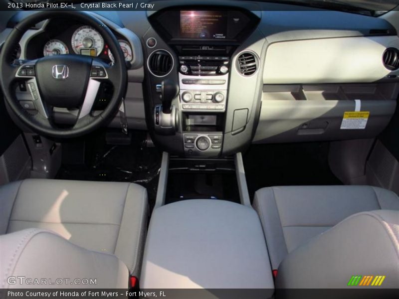 Crystal Black Pearl / Gray 2013 Honda Pilot EX-L