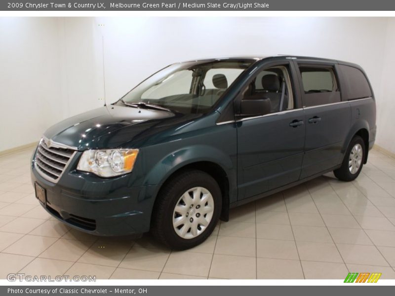 Melbourne Green Pearl / Medium Slate Gray/Light Shale 2009 Chrysler Town & Country LX