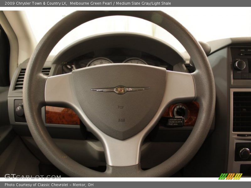 Melbourne Green Pearl / Medium Slate Gray/Light Shale 2009 Chrysler Town & Country LX