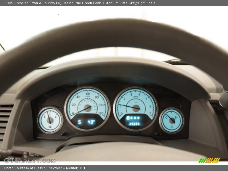 Melbourne Green Pearl / Medium Slate Gray/Light Shale 2009 Chrysler Town & Country LX