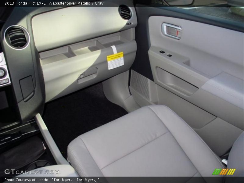 Alabaster Silver Metallic / Gray 2013 Honda Pilot EX-L