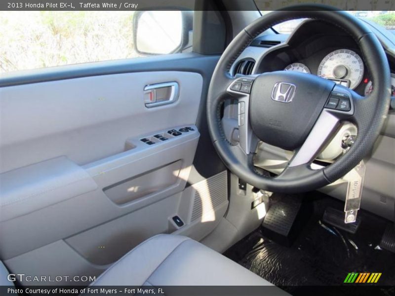 Taffeta White / Gray 2013 Honda Pilot EX-L