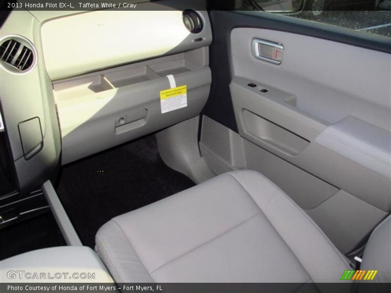 Taffeta White / Gray 2013 Honda Pilot EX-L
