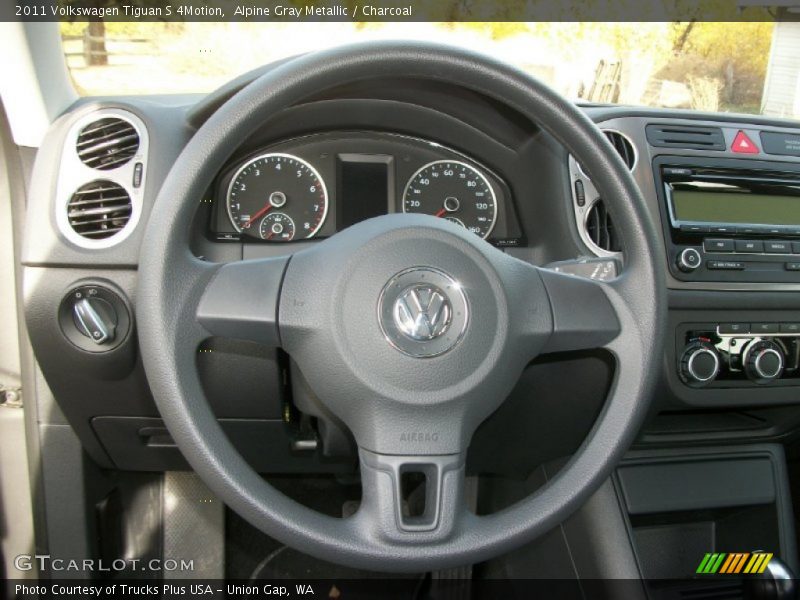 Alpine Gray Metallic / Charcoal 2011 Volkswagen Tiguan S 4Motion