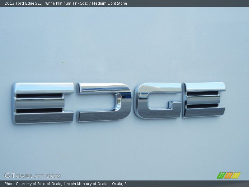 White Platinum Tri-Coat / Medium Light Stone 2013 Ford Edge SEL