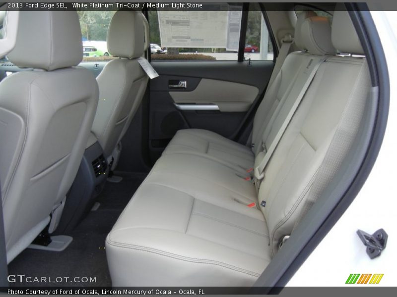 White Platinum Tri-Coat / Medium Light Stone 2013 Ford Edge SEL