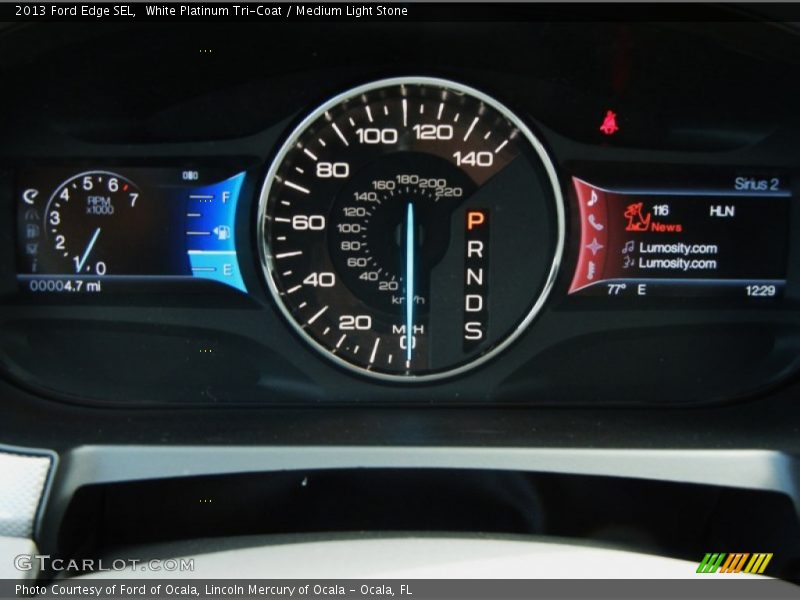 White Platinum Tri-Coat / Medium Light Stone 2013 Ford Edge SEL