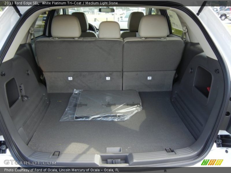 White Platinum Tri-Coat / Medium Light Stone 2013 Ford Edge SEL