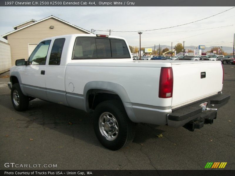 Olympic White / Gray 1997 Chevrolet C/K 2500 K2500 Extended Cab 4x4