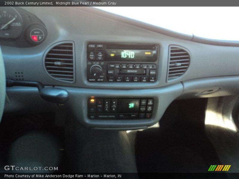 Midnight Blue Pearl / Medium Gray 2002 Buick Century Limited