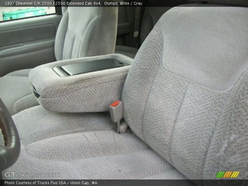 Olympic White / Gray 1997 Chevrolet C/K 2500 K2500 Extended Cab 4x4