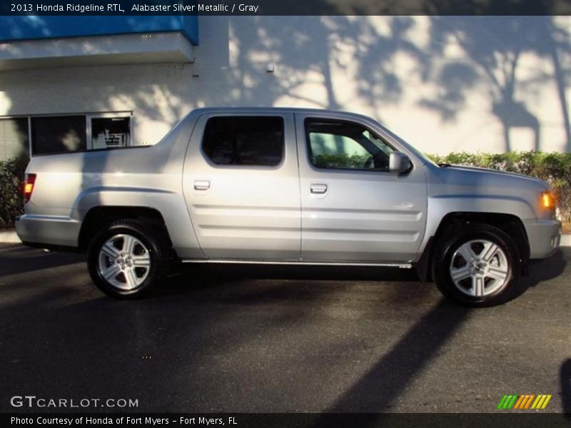 Alabaster Silver Metallic / Gray 2013 Honda Ridgeline RTL