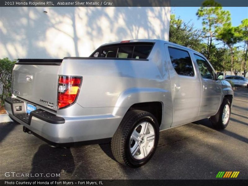 Alabaster Silver Metallic / Gray 2013 Honda Ridgeline RTL