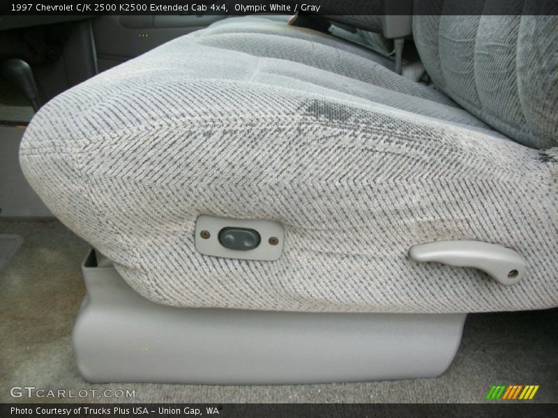 Olympic White / Gray 1997 Chevrolet C/K 2500 K2500 Extended Cab 4x4