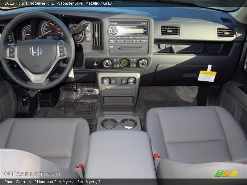 Alabaster Silver Metallic / Gray 2013 Honda Ridgeline RTL