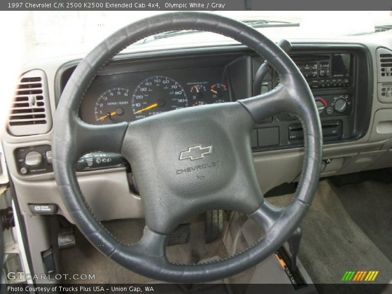 Olympic White / Gray 1997 Chevrolet C/K 2500 K2500 Extended Cab 4x4