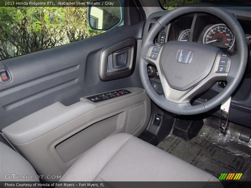 Alabaster Silver Metallic / Gray 2013 Honda Ridgeline RTL
